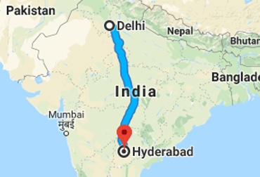 Delhi to Hyderabad
